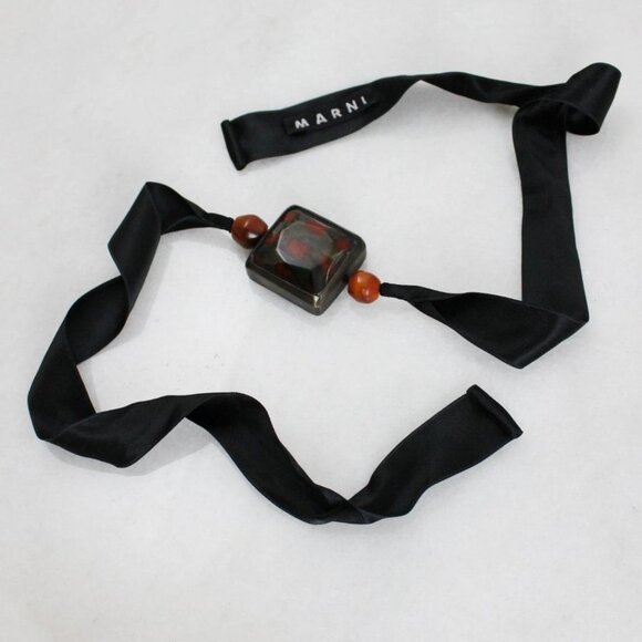 Marni Square Charm Abstract Statement Necklace - Picture 1 of 4